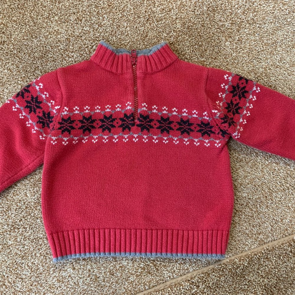Gymboree 1/2 zip snowflake sweater 18-24M